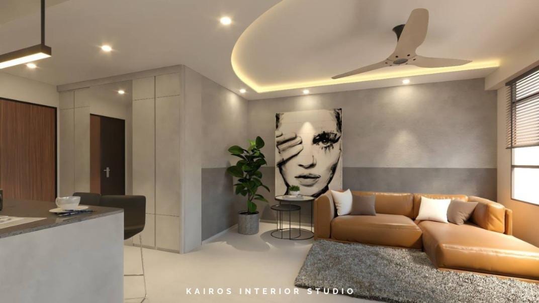 Kairos Interior Studio showroom and materials display at Northstar Ang Mo Kio