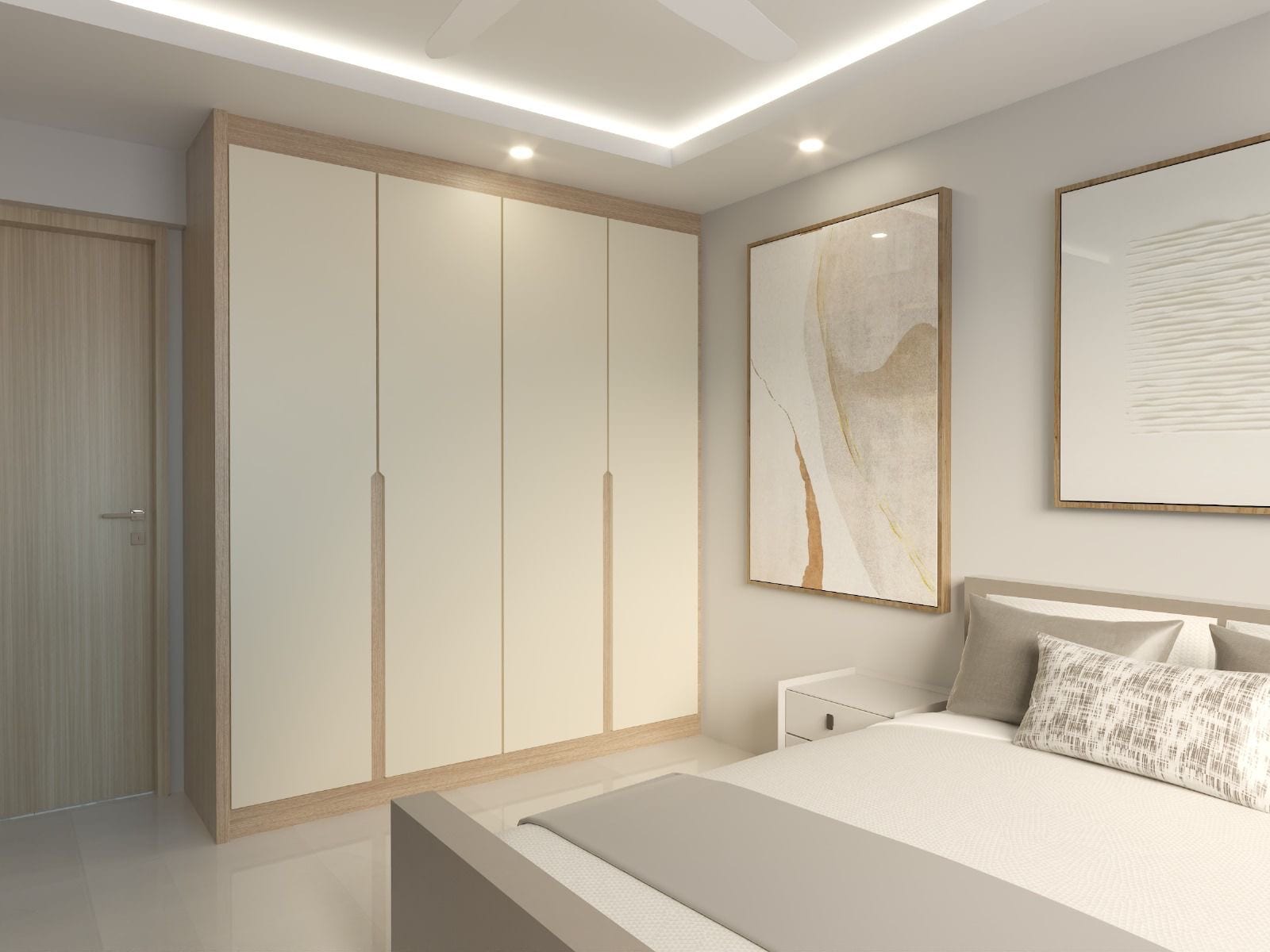 Project Ariel at Ubi featuring light wood carpentry and modern dining setup