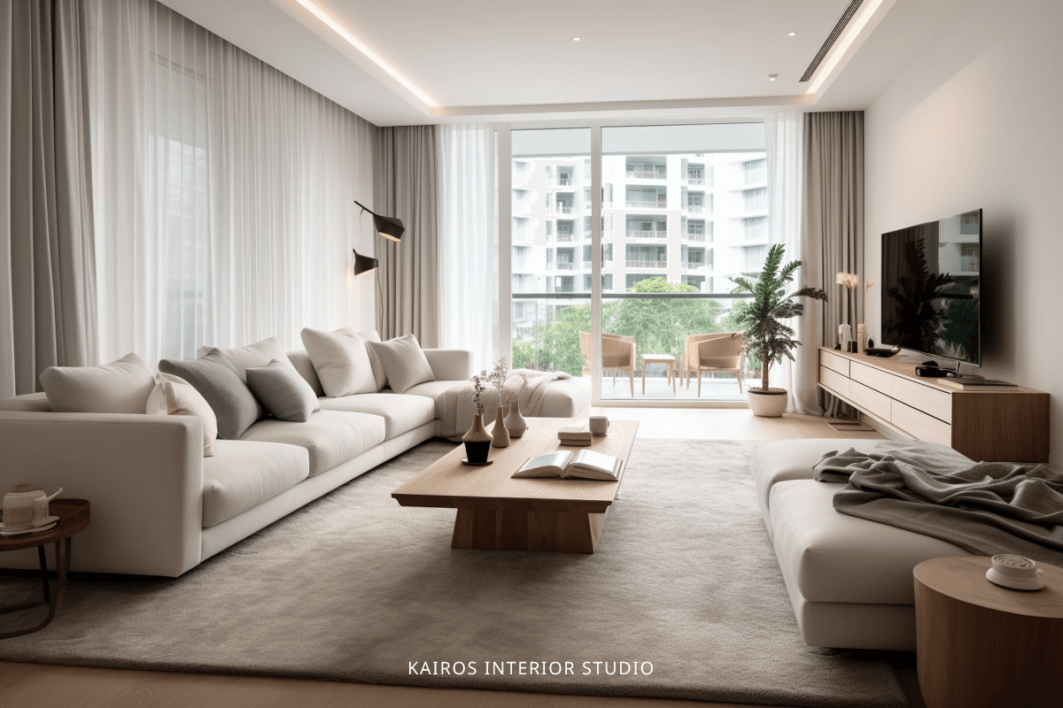 Project Gemma at Ubi Scandinavian interior with glass partition